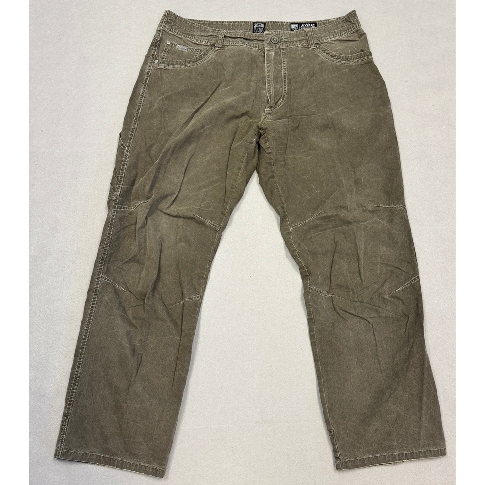 KÜHL Rydr Pants Mens 38x30 Green Vintage‎ Patina Dye Gorpcore Workwear Utility